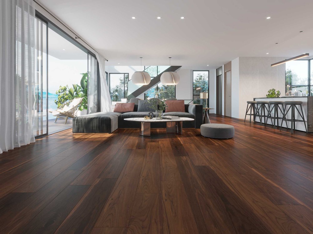 Natural Engineered Hardwood American Black Walnut Collection Vidar Flooring Kaplan